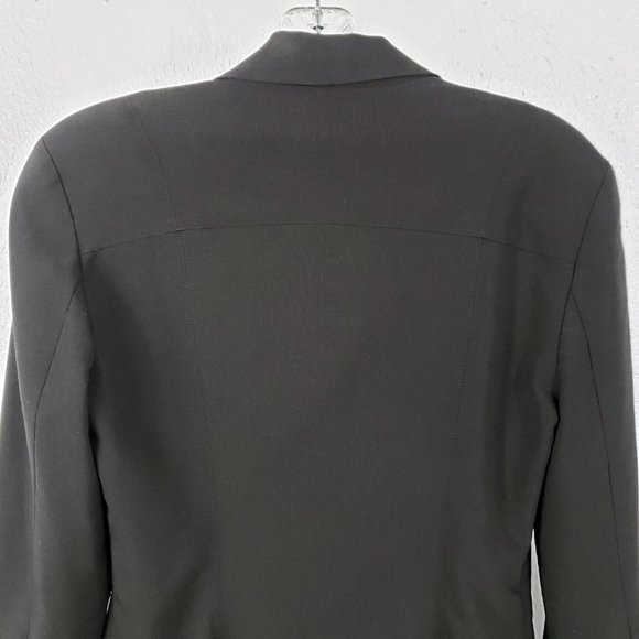 Rampage Women's Size M Black Lined Button Down Peplum Suit Coat Jacket Blazer - Picture 7 of 11